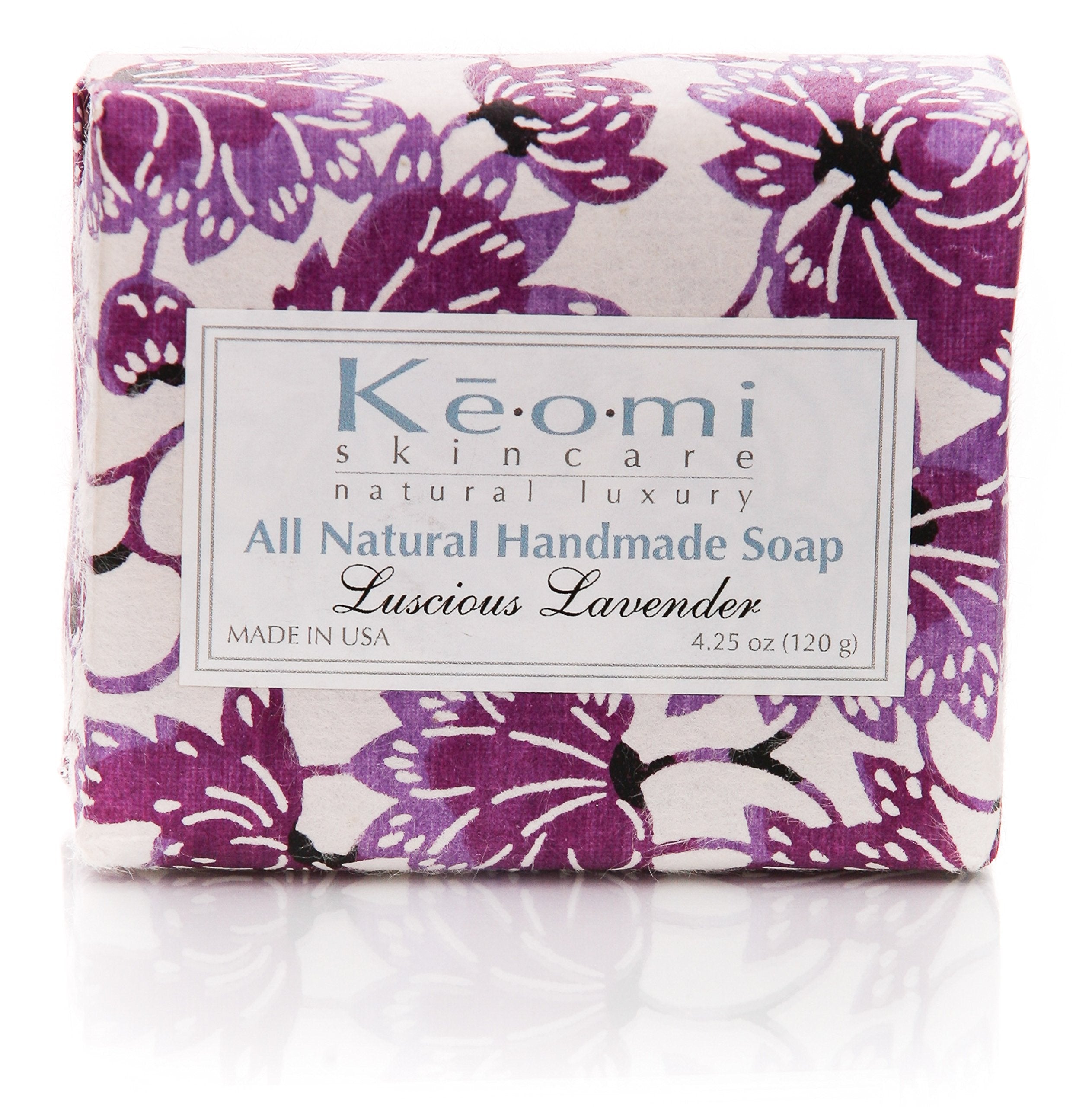 ORGANIC - ALL NATURAL - HANDMADE SOAP GIFT SET - Pure Aromatherapy Grade - 4 Full Size Bars - Wrapped in Handmade Decorative Paper - Comes in Elegant Embossed Gift Box